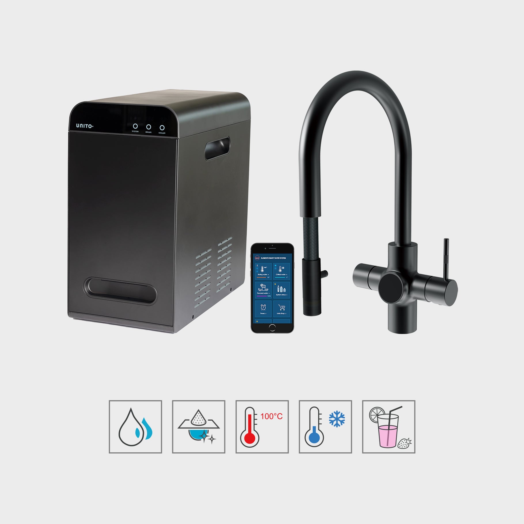 אלמנטס עם מים בטעמים